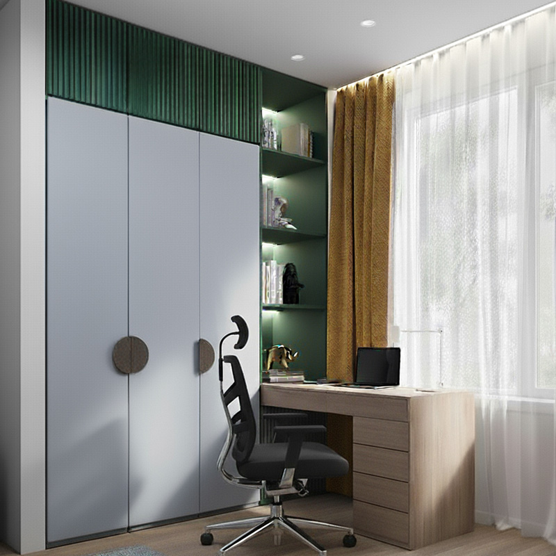 Bērnistabas mēbeļu projekts pēc pasūtījuma Pļavniekos.