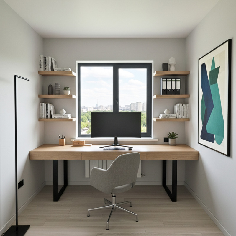 Mēbeļu projekts kabinetam privātmājā.