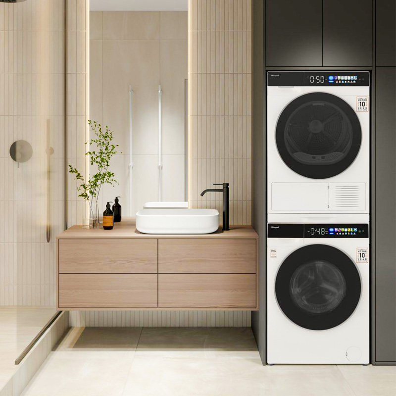 Mēbeļu dizains vannas istabai jaunajā projektā.